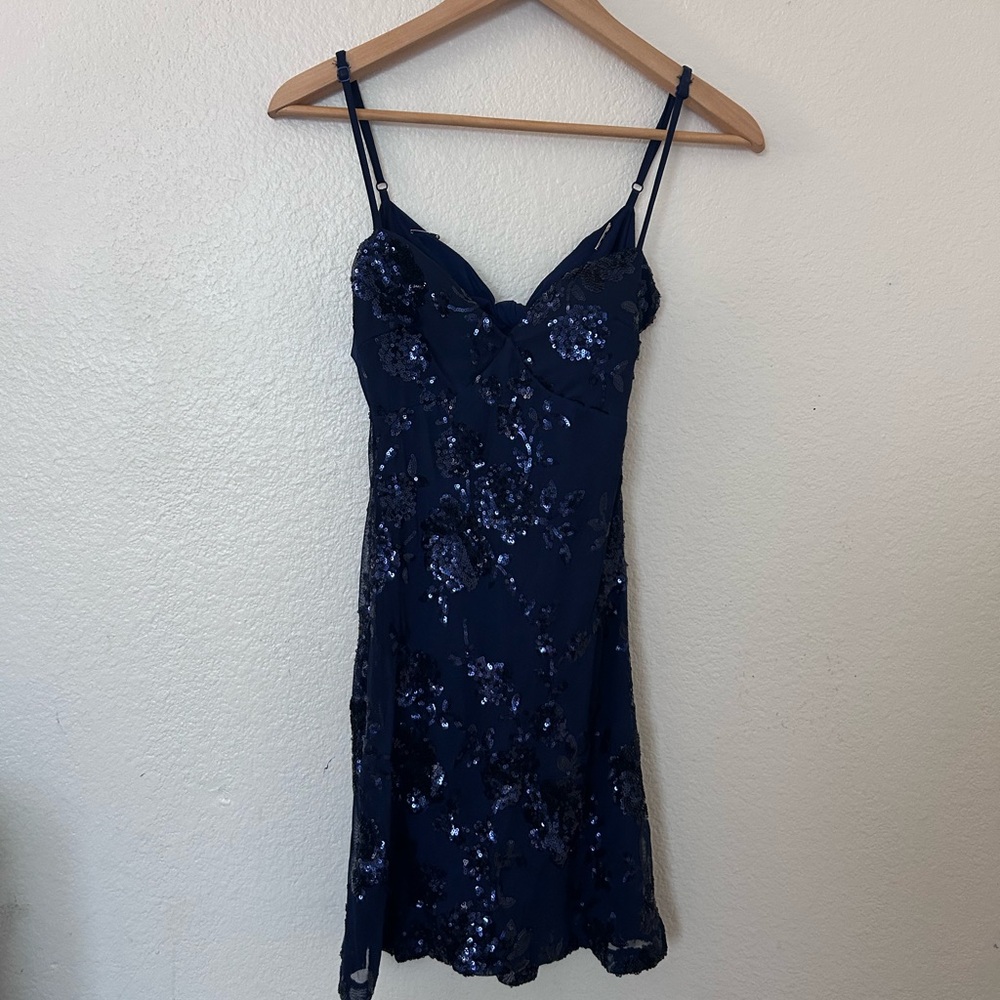 Windsor Midnight Blue Sequin Mini Dress